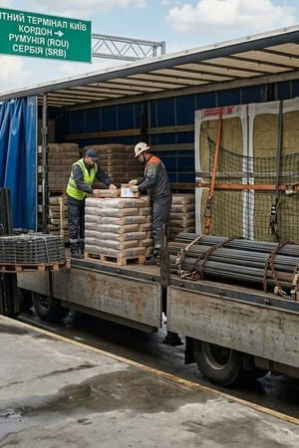 Перевозка промышленных материалов в Албанию